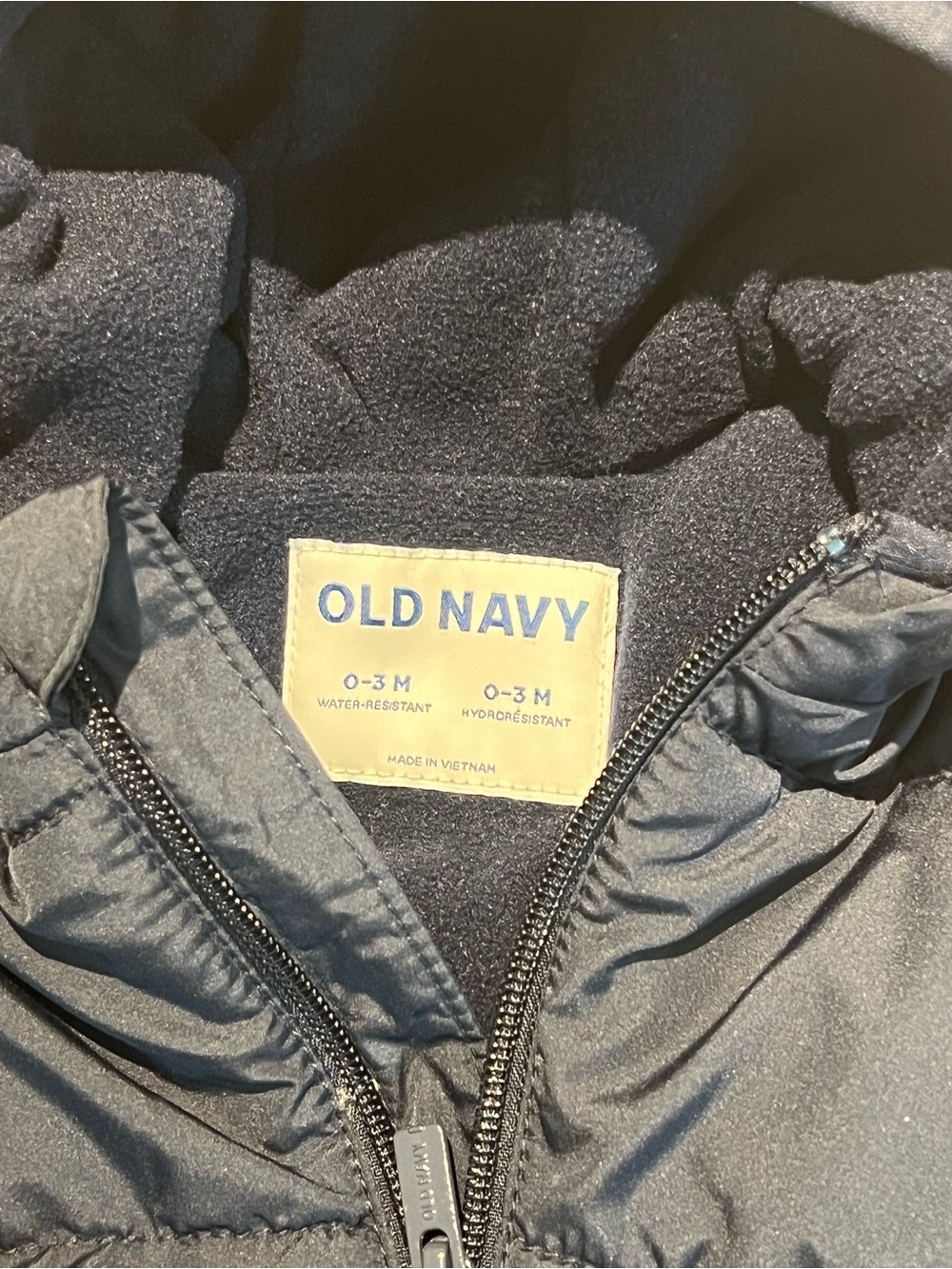 Old Navy Black Infant Puffer Jacket with Hood
